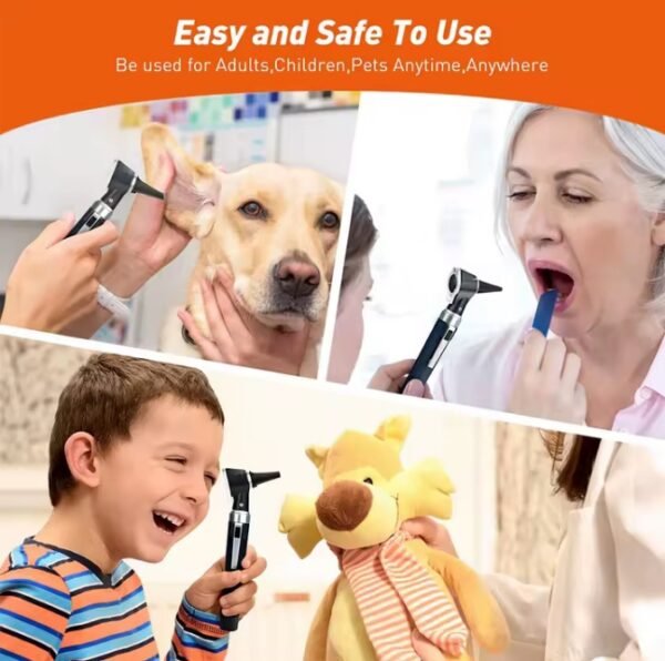 Fiber Mini Otoscope - Ear Scope with Light - Ear infection Detector - with 3x Magnify Lens - Image 6